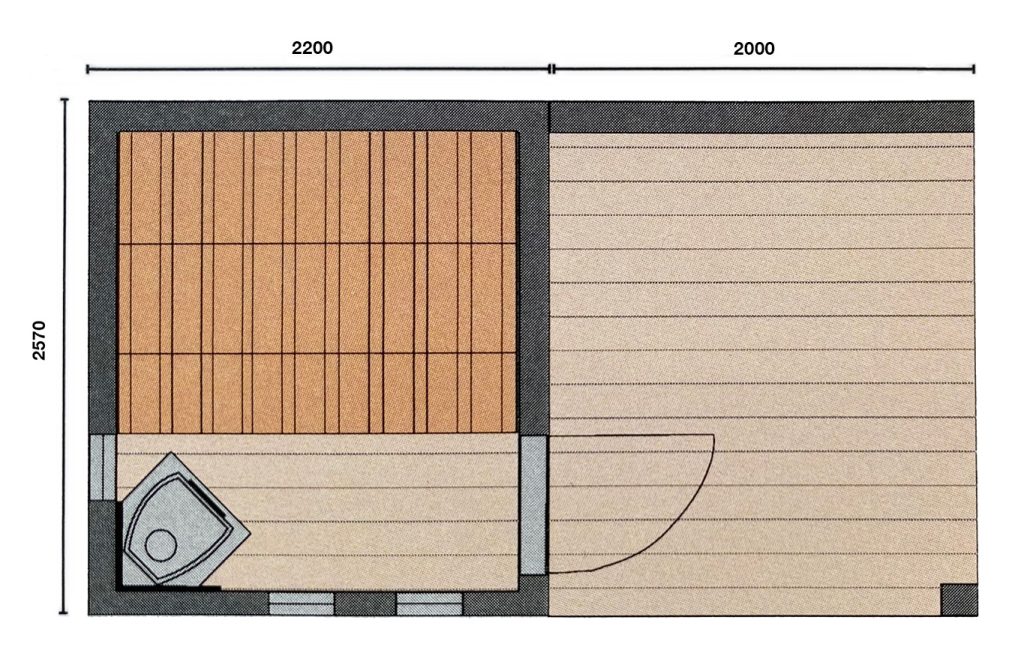 Размеры патио Lux Sauna M