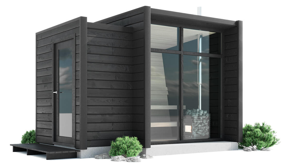 Moderni M sauna 3d näkymä Moderni M sauna 3d näkymä