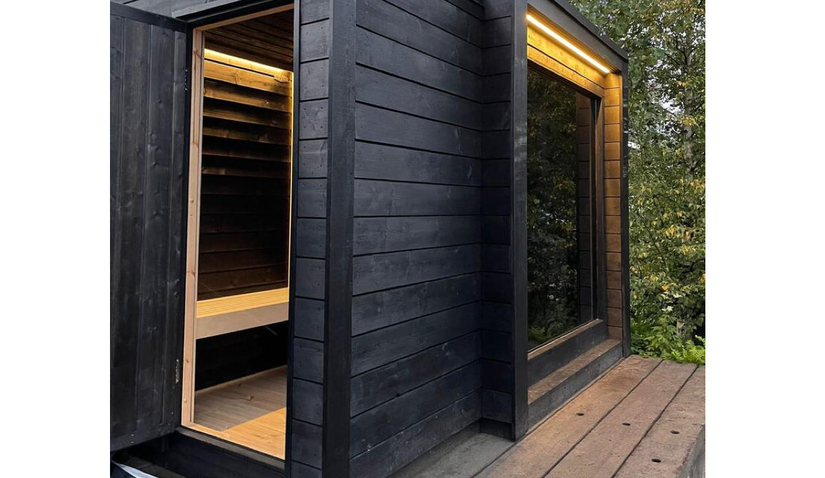 Sivukuva modernista M-saunasta Sivukuva modernista M-saunasta